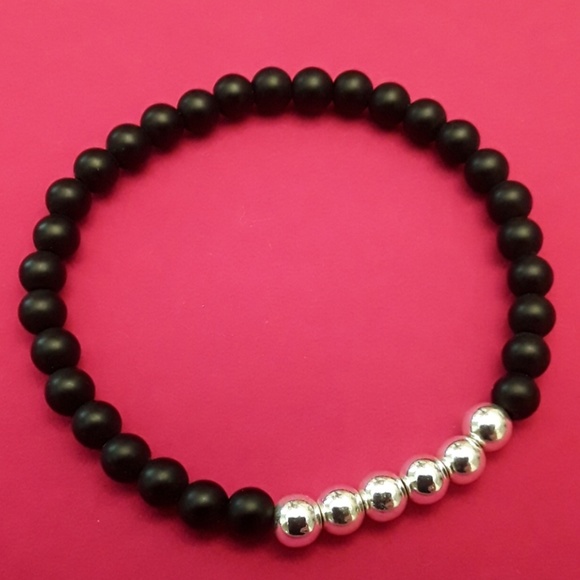 NEW Genuine Onyx and Zircon Mineral Bracelets - Picture 4 of 7